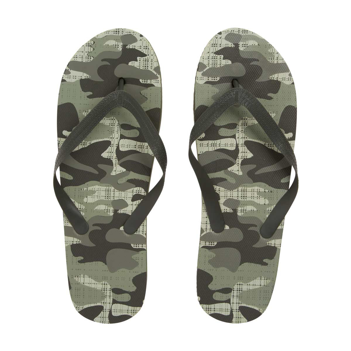 Men s Camo Print Flip Flops