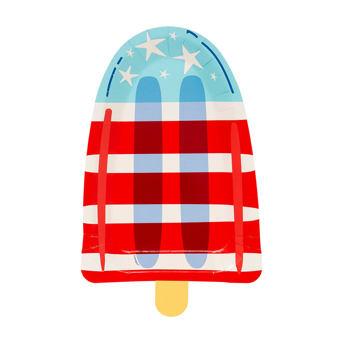 Tabletop Patriotic Popsicle Shaped Plate