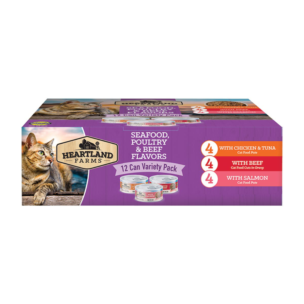 Heartland Farms Variety Pack Canned Cat Food 5.5 Oz 12 Ct