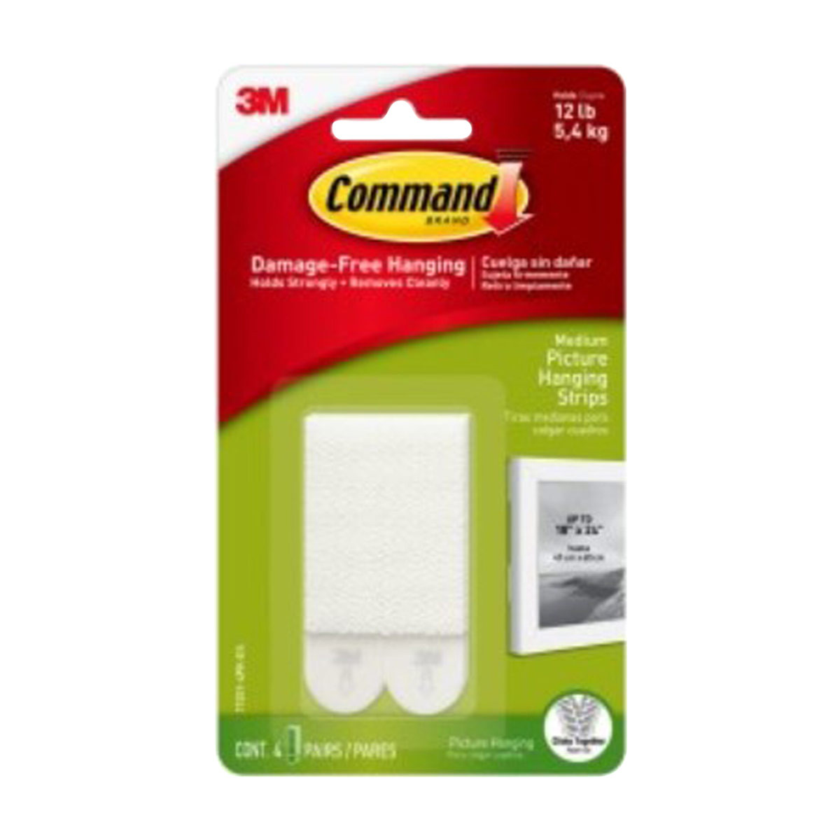 Command Medium Picture Hanging Strips, 4 Pack