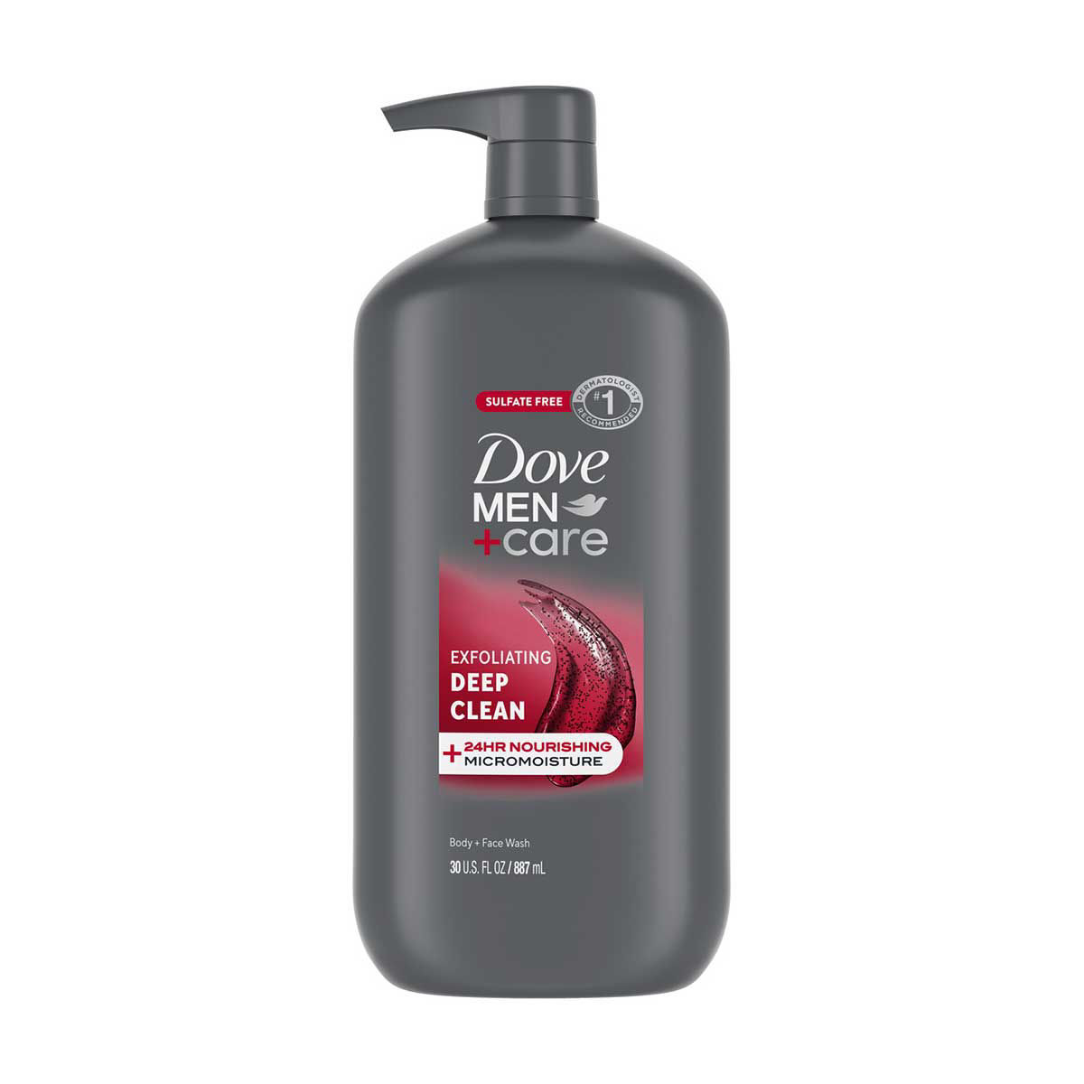 Dove Men +Care Exfoliating Deep Clean Body Wash, 30 fl oz