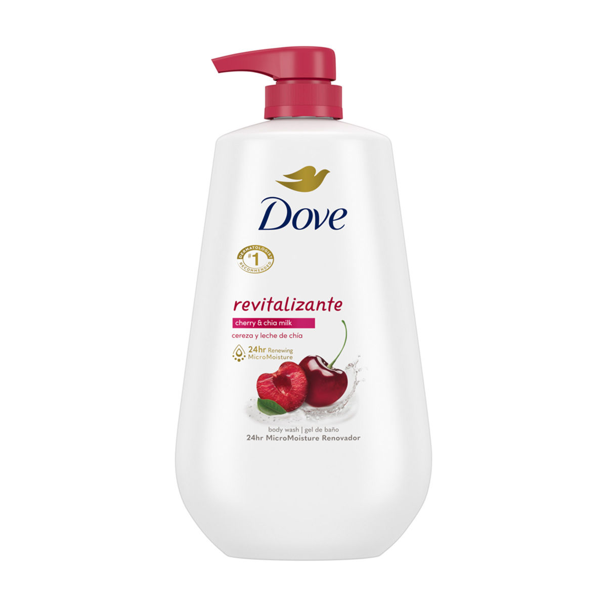 Dove Cherry & Chia Milk Body Wash, 30.6 fl oz