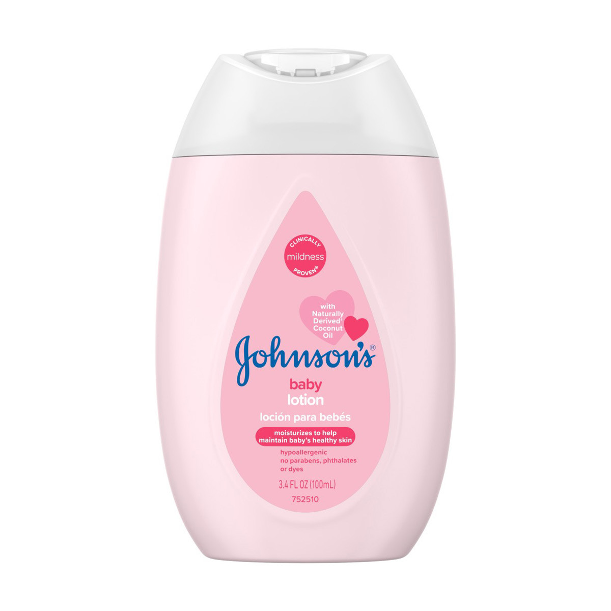 Johnson's Moisturizing Baby Lotion with Coconut Oil, 3.4 fl oz