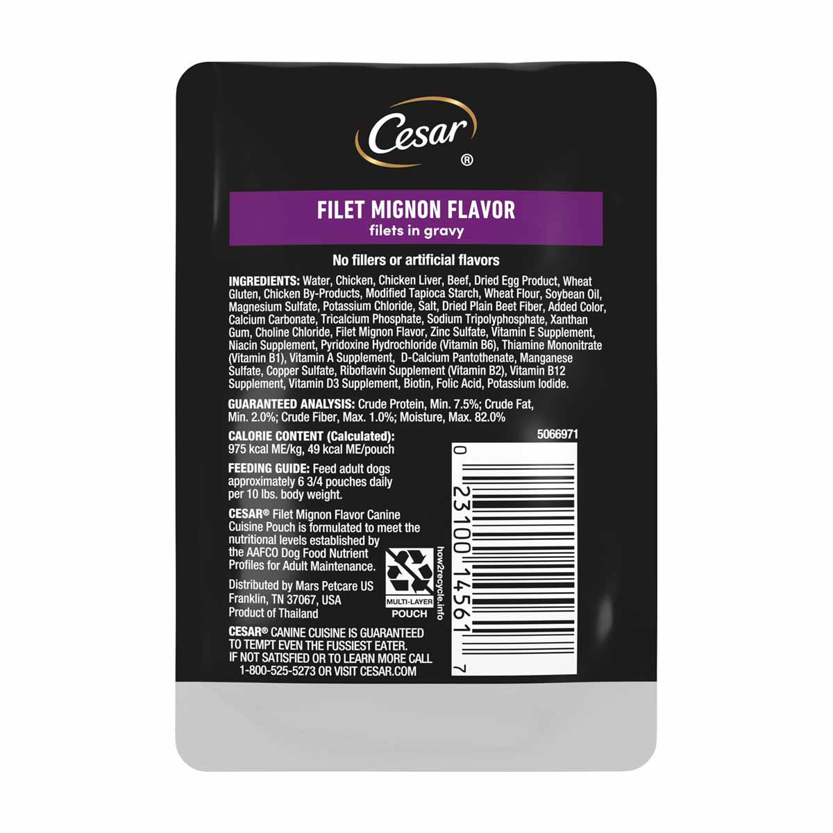 Cesar Canine Cuisine Filet Mignon Flavor Wet Dog Food Pouch 1 ct