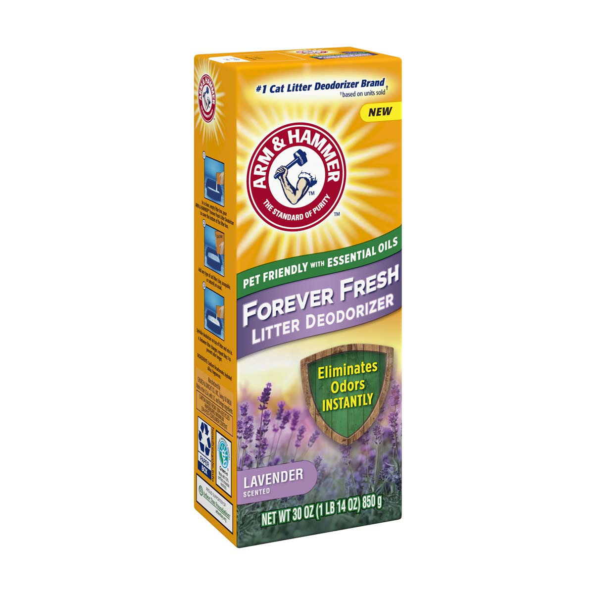 ARM HAMMER Forever Fresh Cat Litter Deodorizer Pet Friendly Lavender Scent 30 oz