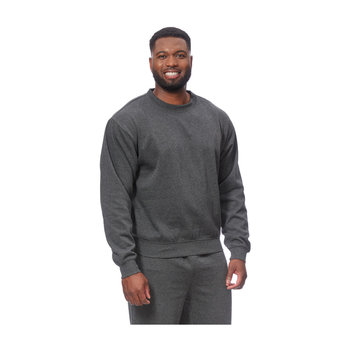 Men s Charcoal Grey Crewneck Sweatshirt Size Large