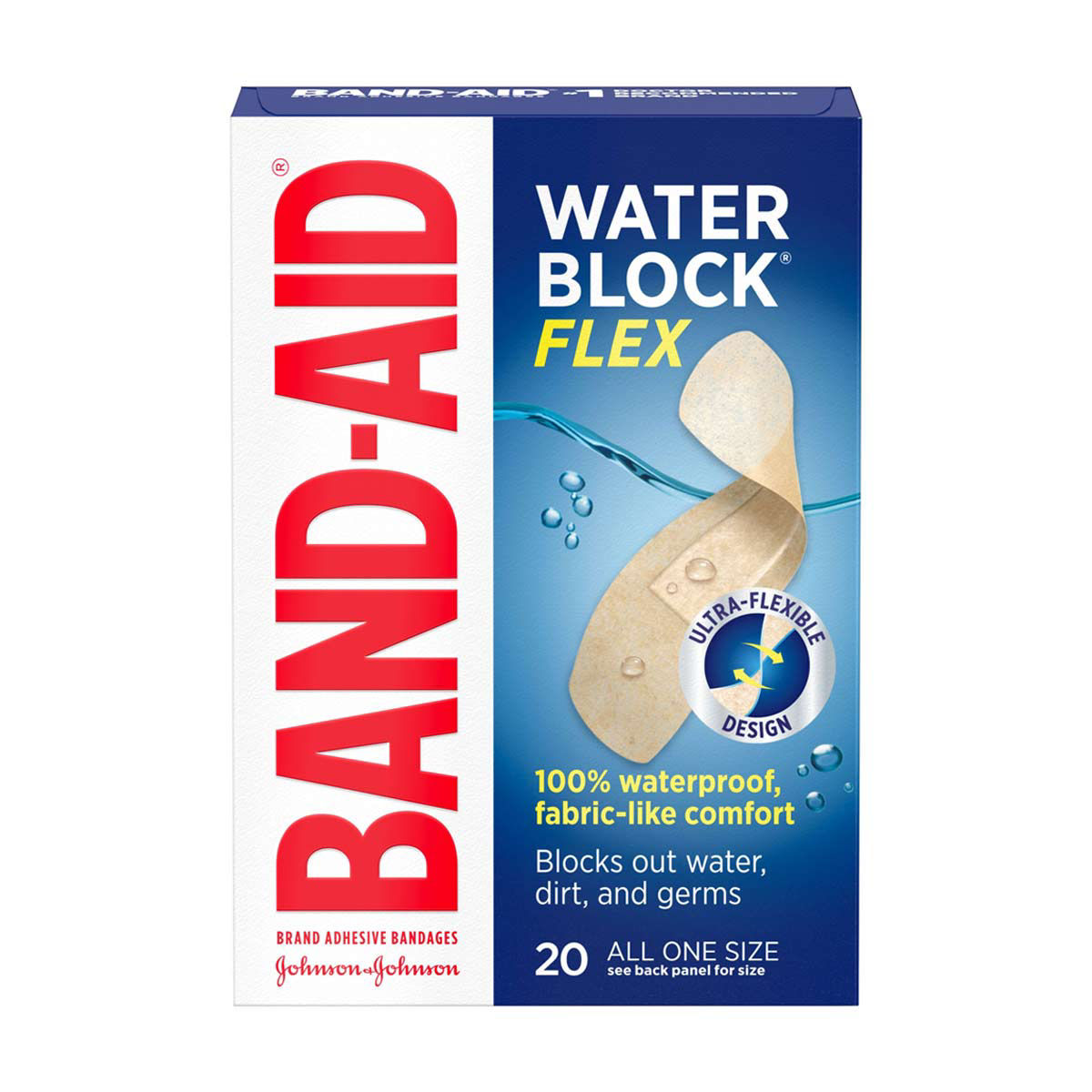 Band-Aid Brand Water Block Flex Adhesive Bandages, 20 ct