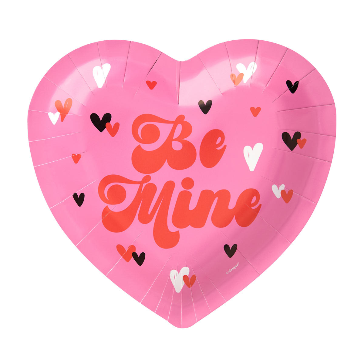 Valentine's Day 'Be Mine' Heart Shaped Paper Plates