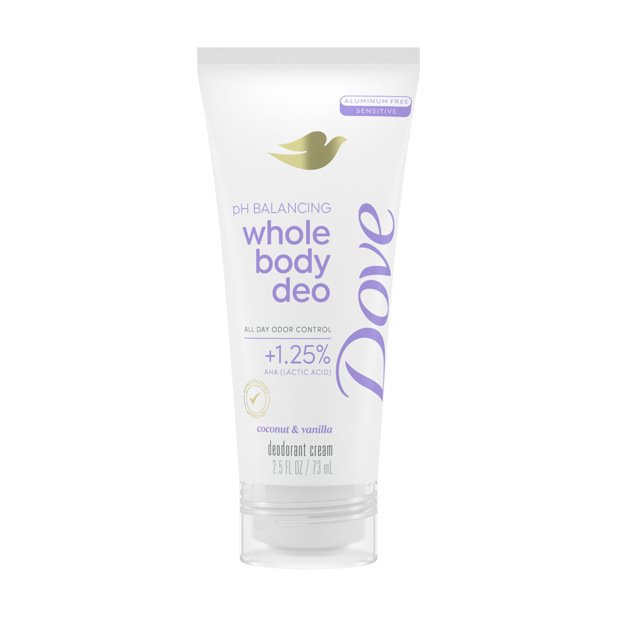 Dove Whole Body Deodorant Cream, Coconut & Vanilla, 2.5 fl oz