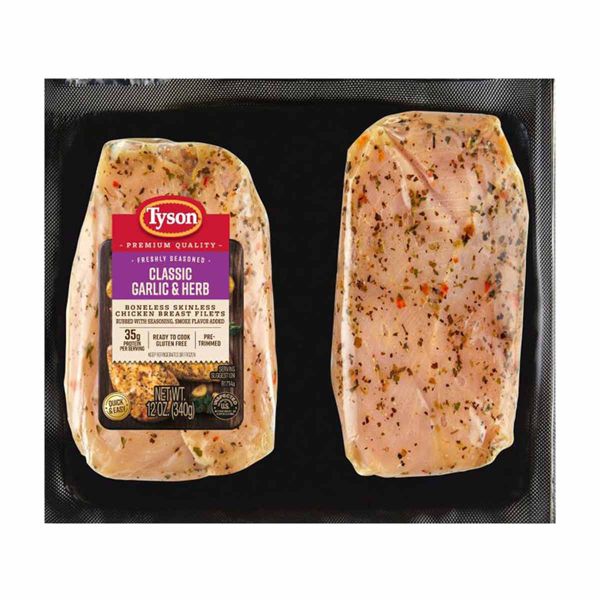 Tyson Classic Garlic & Herb Boneless Skinless Chicken Breast Filets, 12 oz — Dollar General