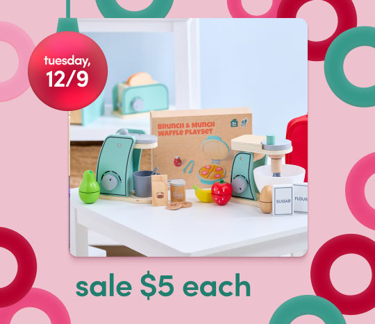 25 Days of Deals, Day 11, 12/9: sale $5 each wooden playsets, reg. $15