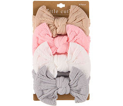 Little Cuties Head Bow Wraps, 4 count