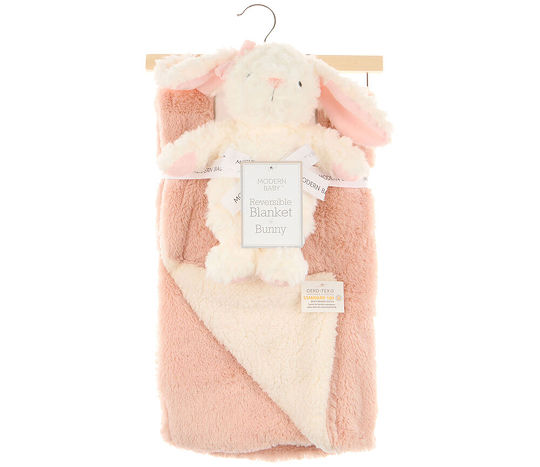 Modern Baby Reversible Blanket & Bunny