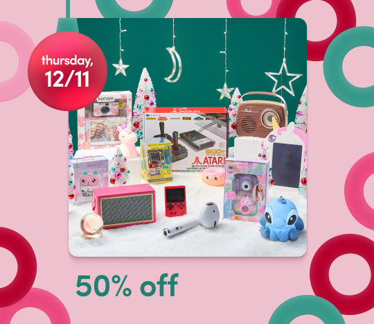 25 Days of Deals, Day 13, 12/11: 50% off all electronics & audio accessories.