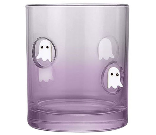 Halloween Harvest Purple Glass Tumbler
