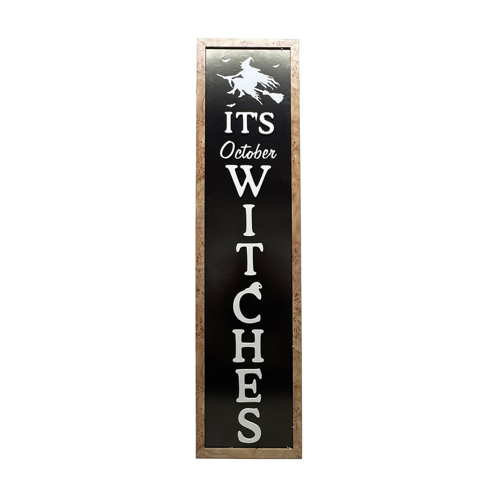 It's October Witches Leaning Porch Sign, 48x12 in