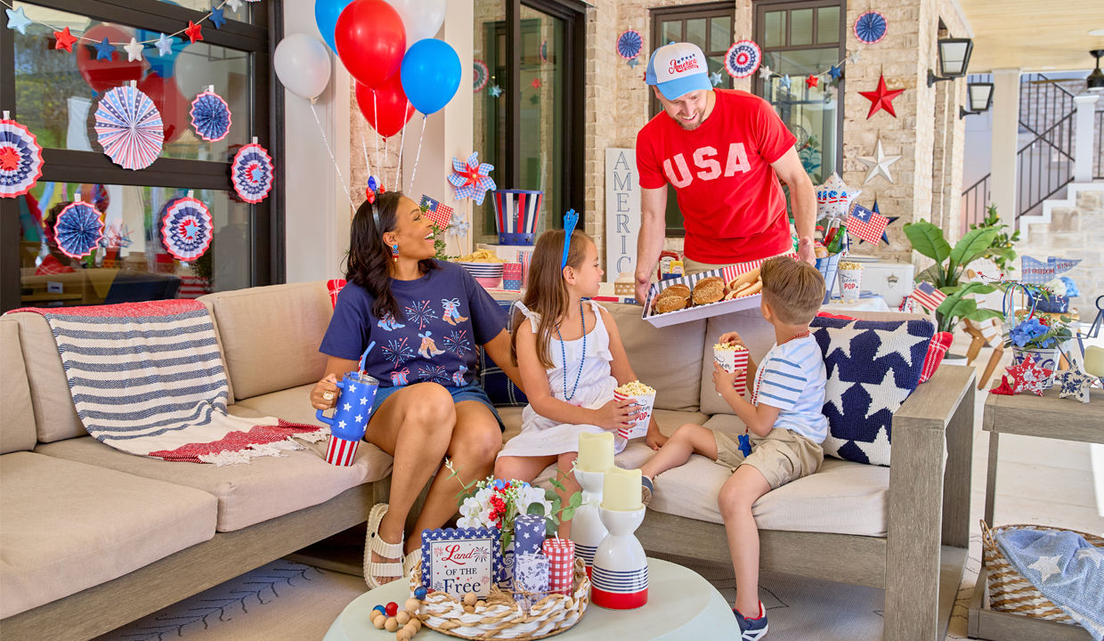 Patriotc decor, apparel, and party supplies from pOpshelf.