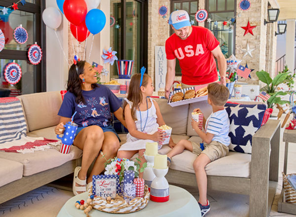 Patriotc decor, apparel, and party supplies from pOpshelf.