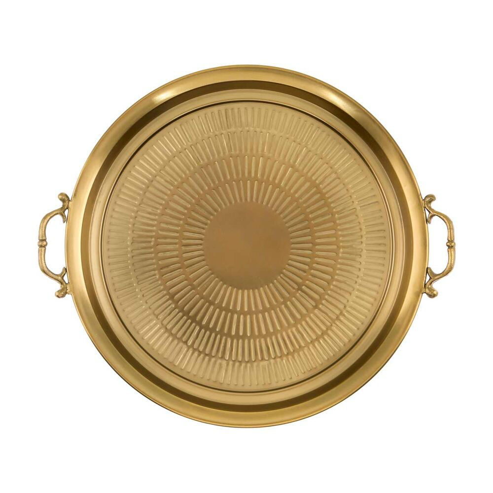 Round Metal Tray, 19 in