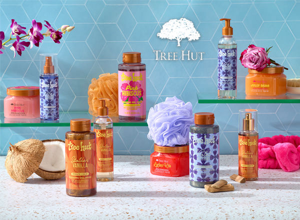 Tree Hut bath & body products in a variety of iconic scents.