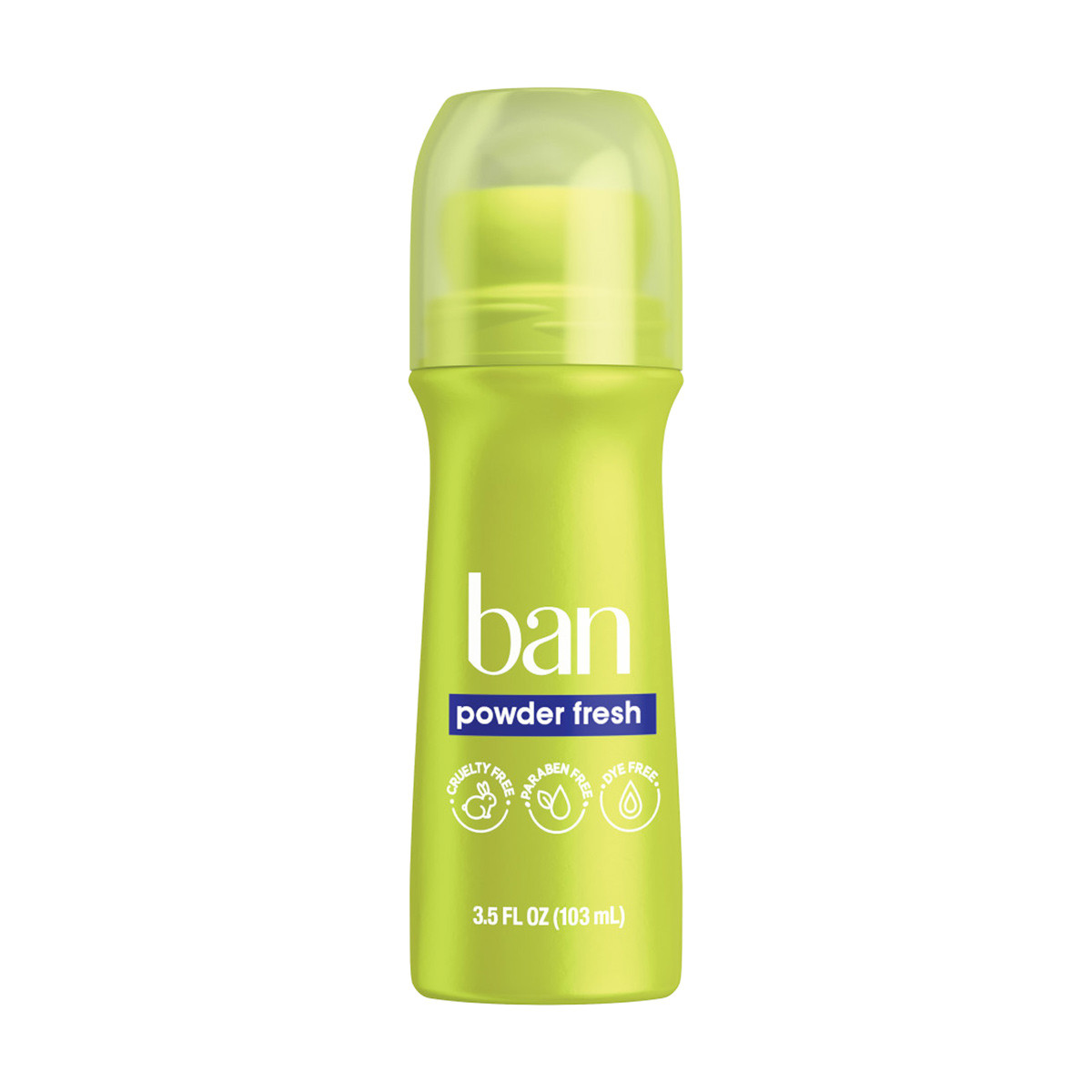 Ban Antiperspirant Deodorant Roll On, Powder Fresh, 3.5 oz
