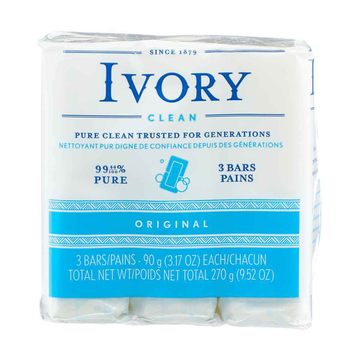 Ivory Original Scent Bar Soap, Pack of 3