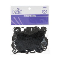 Belle Rubber Bands Black, 500 Count