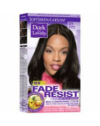 Dark and Lovely Fade Resist Rich Conditioning Hair Color, Jet Black 371