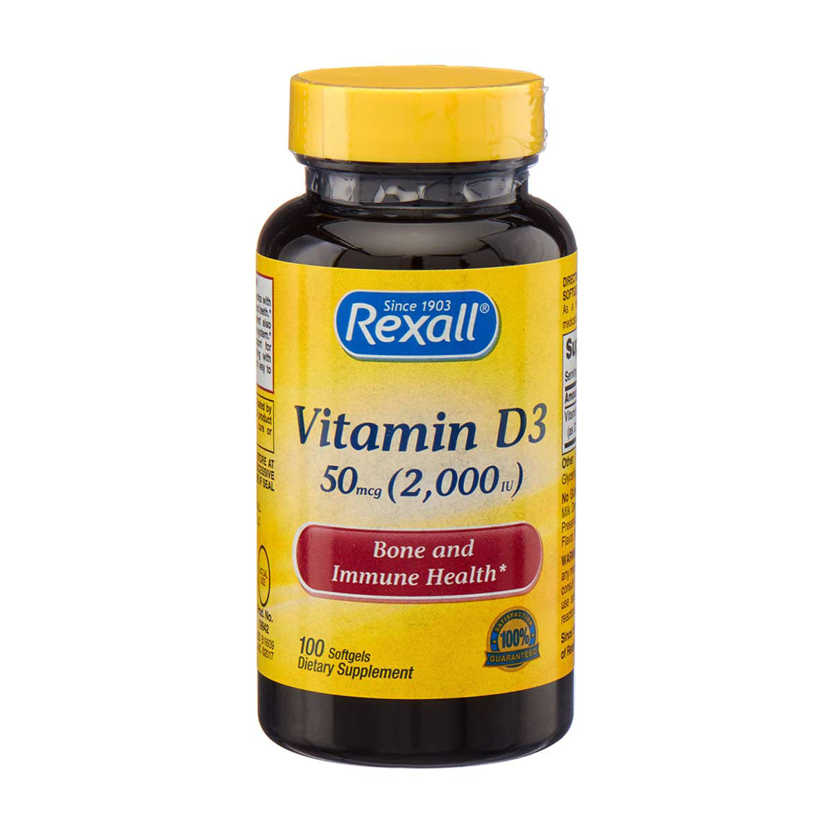 Rexall Vitamin D3 50 mcg Geltab, 100 ct