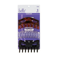 Belle Large Claw Clips, 3 Count