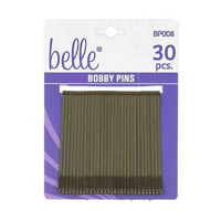 Belle Bobby Pins X-Large Brown, 30 Count