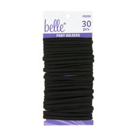 Belle Elastics Wide Black, 30 Count