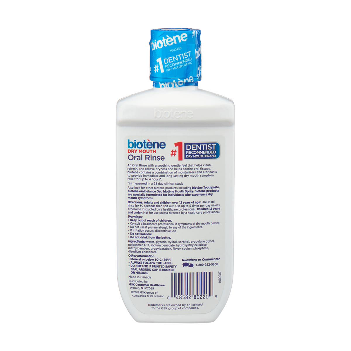 Biotene Dry Mouth Oral Rinse Fresh Mint Mouthwash, 8 fl oz
