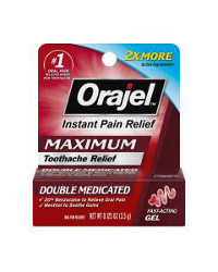 Orajel Double Medicated Maximum Tooth Relief Gel, 0.125