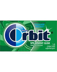 ORBIT Spearmint Sugarfree Gum, Single Pack
