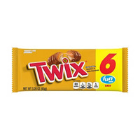 Twix Caramel Chocolate Cookie Fun Size Bars, 6 Pack