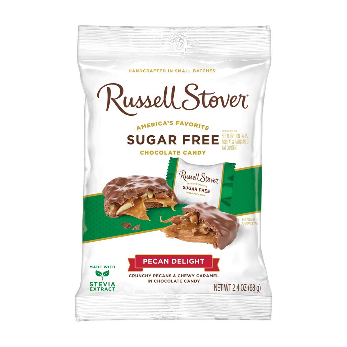 Russell Stover Sugar Free Pecan Delight Chocolate Candy, 2.4 oz