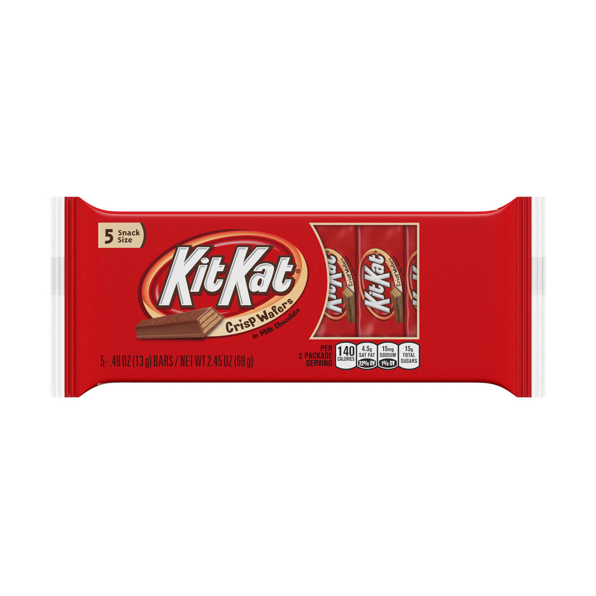 Hershey's Kit Kat Snack Size Milk Chocolate Candy, 5 Pack Hamilton Place
