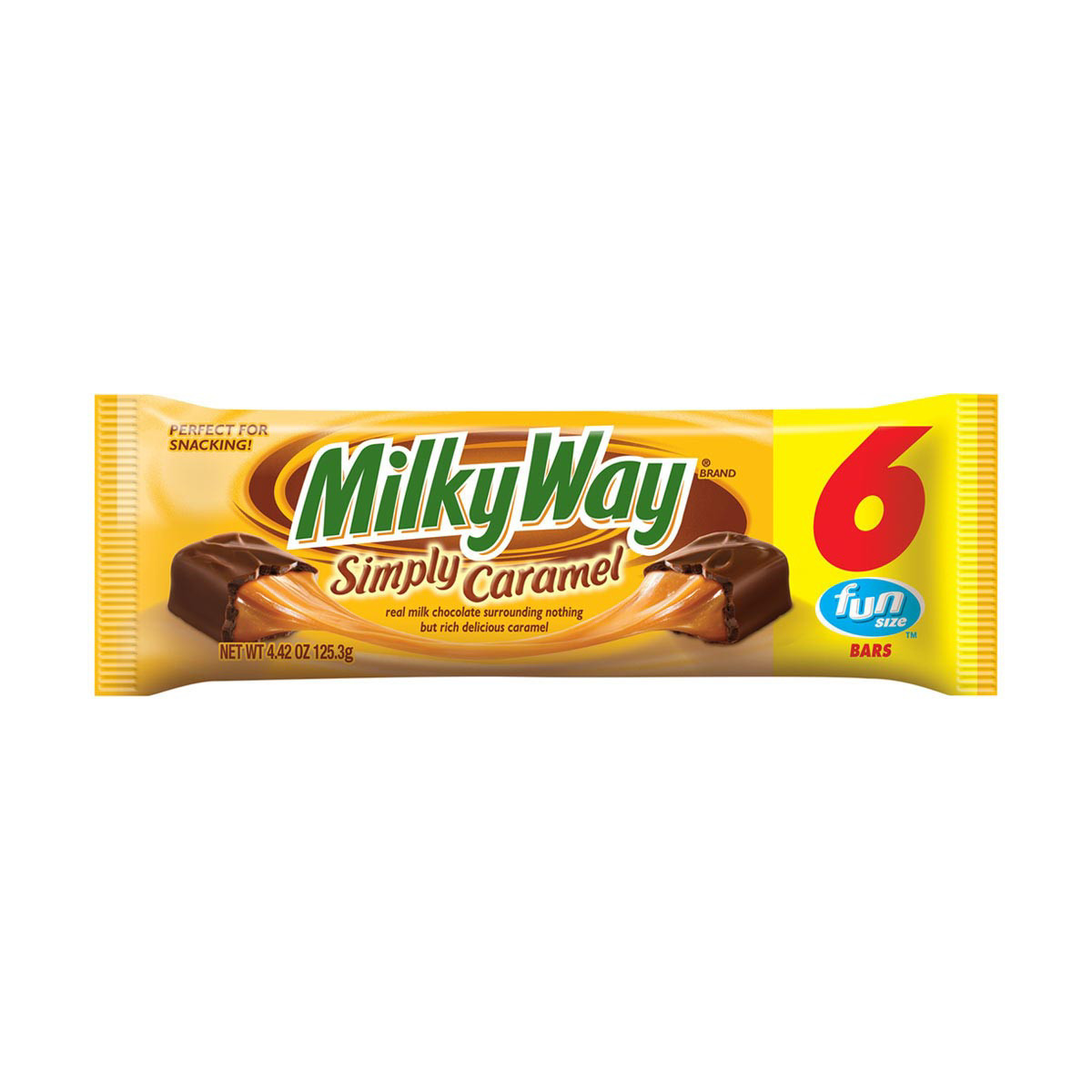 Milky Way Salted Caramel Fun Size Chocolate Candy Bars, 6 Pack