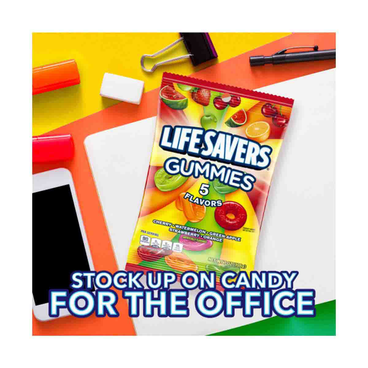Life Savers 5 Flavors Gummies Candy Bag, 7 oz.
