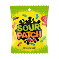 Sour Patch Kids Original Soft & Chewy Candy, 3.6 oz Peg Bag