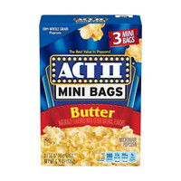 ACT II Butter Microwave Popcorn, 3-Count 1.6-oz. Mini Bags