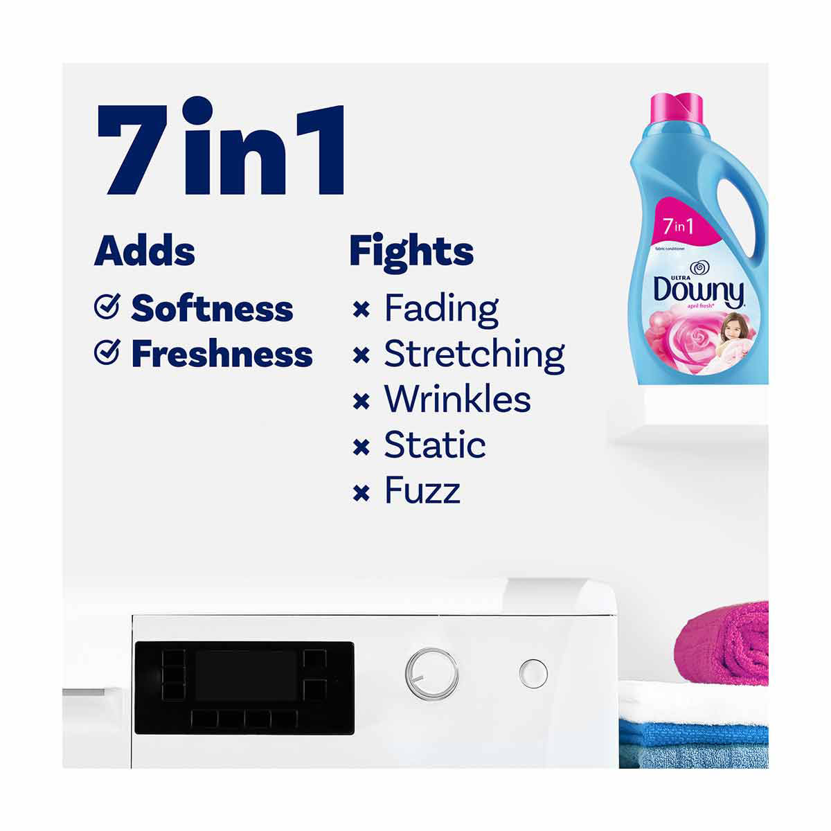 Downy Ultra Liquid Fabric Softener April Fresh, 44 fl oz