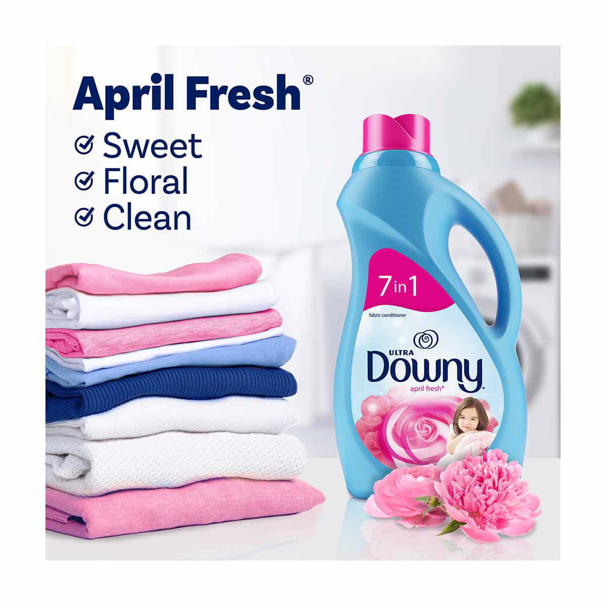 Downy Ultra Liquid Fabric Softener April Fresh, 44 fl oz