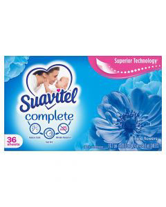 Suavitel Complete Fabric Softener Dryer Sheets, Field Flowers, 36 Count