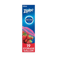 Ziploc Brand Storage Bags with Grip 'n Seal Technology, Gallon, 19 Count