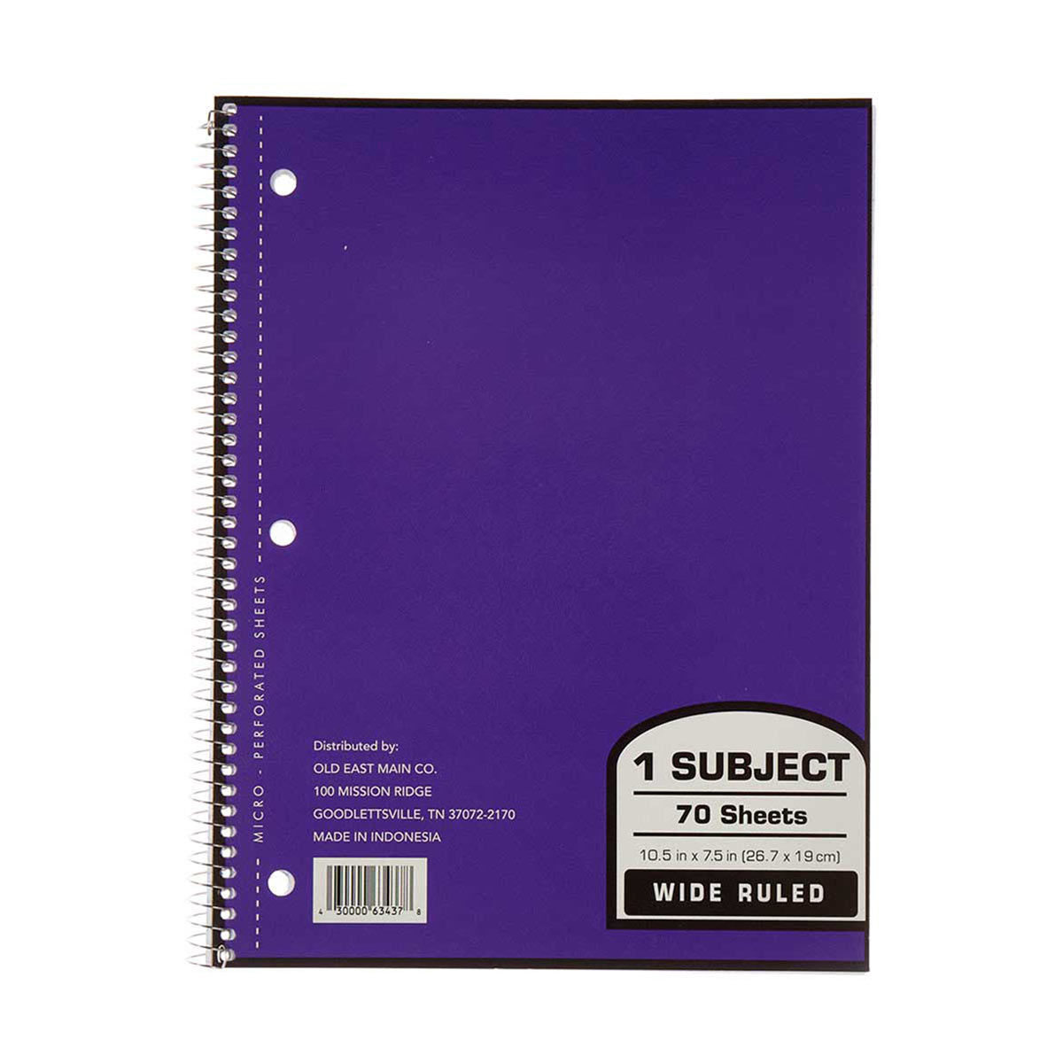 Top Flight Standards 1Subject Notebook, 70 Sheets
