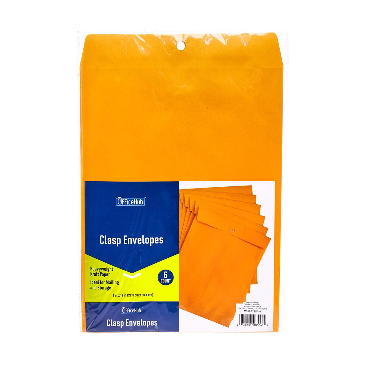 OfficeHub Clasp Envelopes, 9 in. x 12 in., 6 Count
