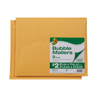 Duck Brand Manila Kraft Bubble Mailers, 8.5 in. x 11 in., 2-Pack
