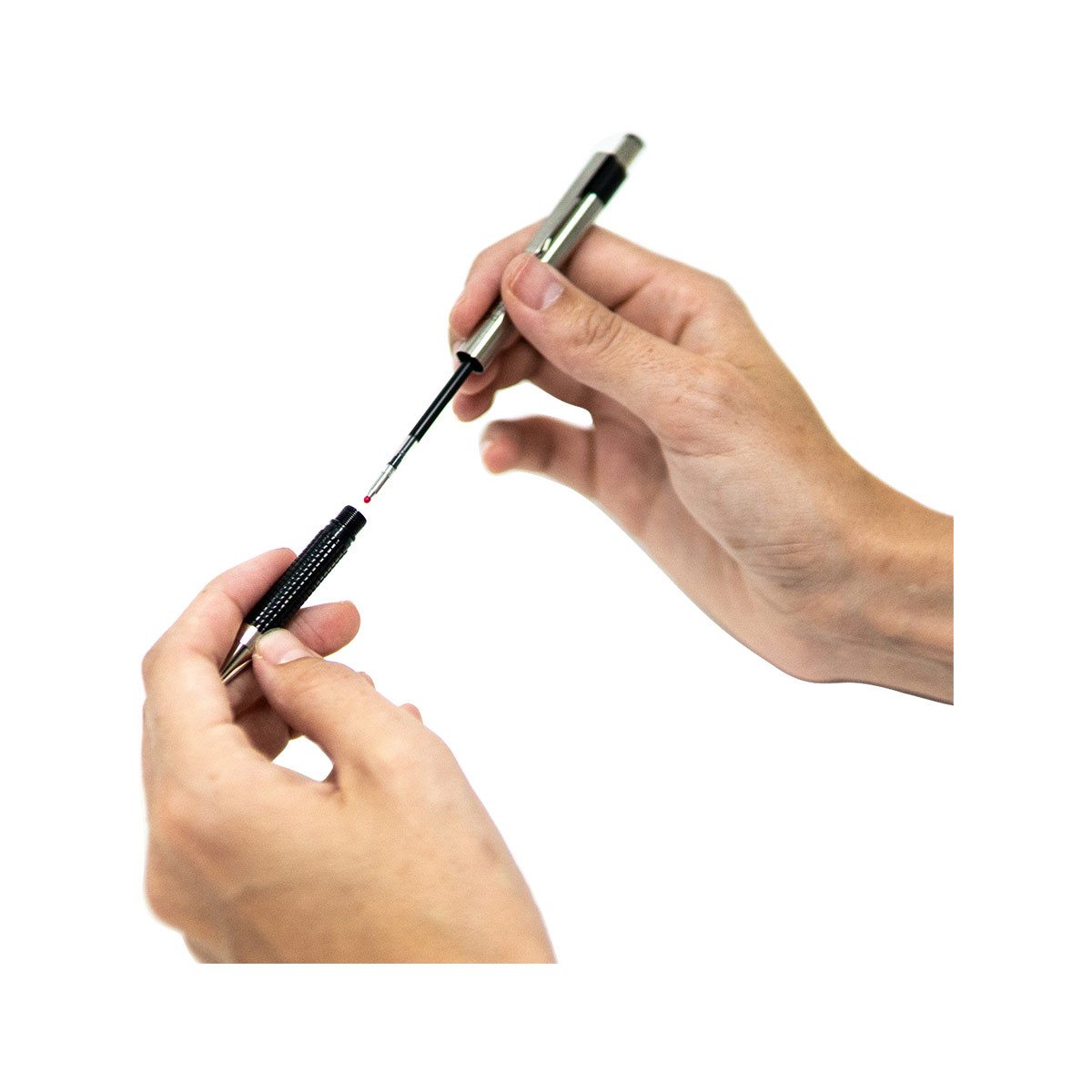 F-301 Stainless Steel Ballpoint Pen, 0.7mm Black, 1 Pack